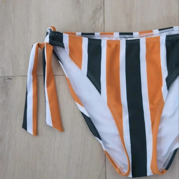 RELLECIGA | Women's Orange/Green/White Tie Up Low-Rise Bikini Bottoms NW… - Picture 5 of 8